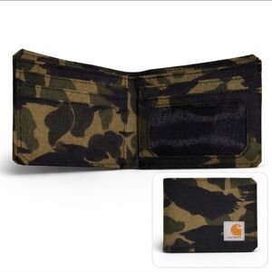 Carhartt Duck Blind Camo Canvas Bifold Wallet Rugged Workwear NWOT